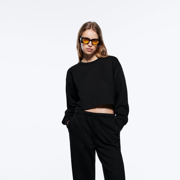 NWT Zara plush cotton sweatshirt - Picture 1 of 6